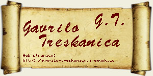 Gavrilo Treskanica vizit kartica